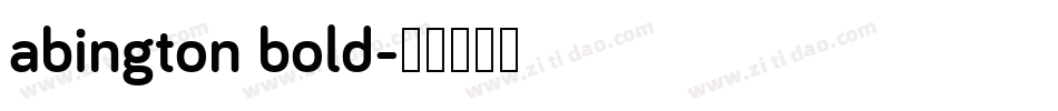 abington bold字体转换